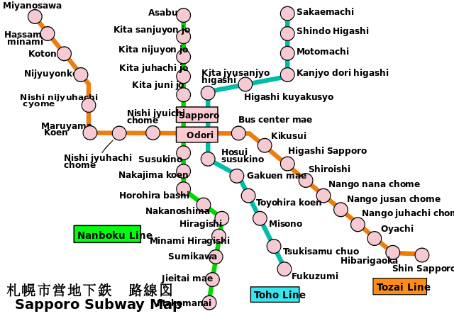 Sapporo Subway Map Picture