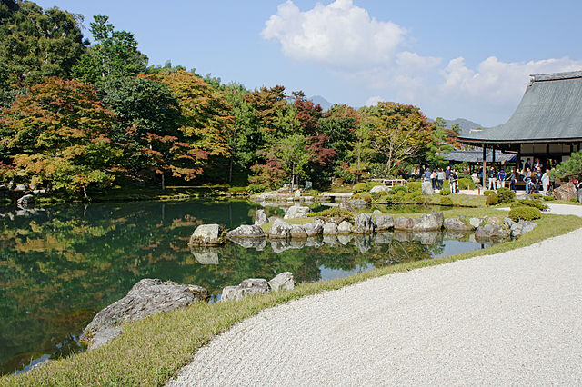 Tenryu-ji Temple - Main Hall & Sogen Pond
