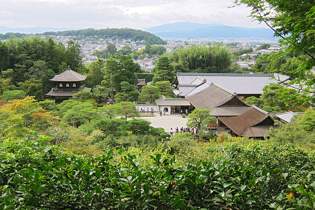 Ginkakuji View From The Hill Behind The Buildings