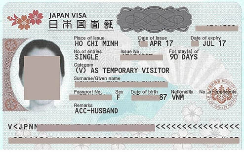 A Single-entry Japanese Temporary Visitor Visa 