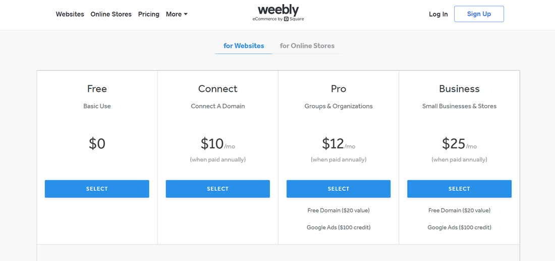 Weebly Website Subscription Process Images: 10% Off