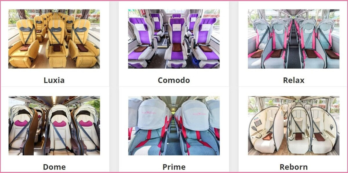 WILLER Express Bus Seat Types